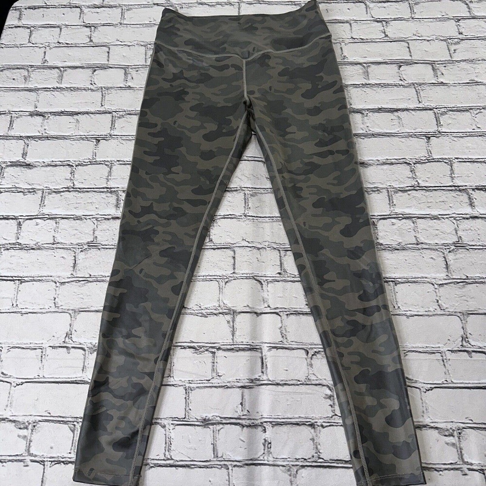 Electric Yoga Women's Metallic Army High Rise Leggings Size Large